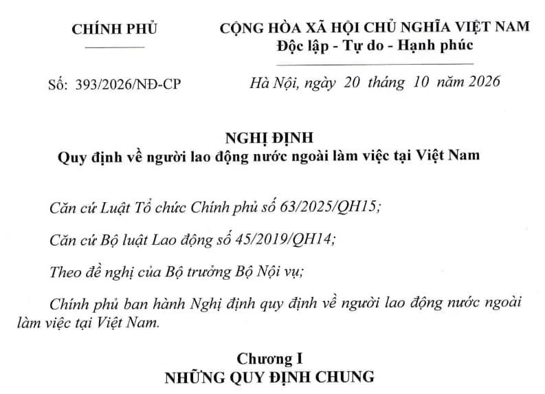 Vietnam work permit extension 2026 under Decree 393 – medical checks and recruitment notification changes